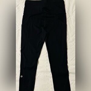 Lululemon fast and free black 28 length size 4